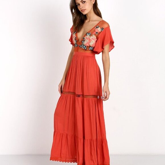 Cleobella 'Amery' Maxi Dress in Coral - Picture 8 of 10